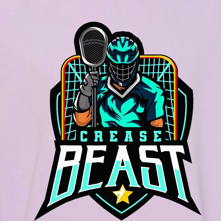 Crease Beast Lacrosse Goalkeeper For Lacrosse Goalie Garment-Dyed Sweatshirt