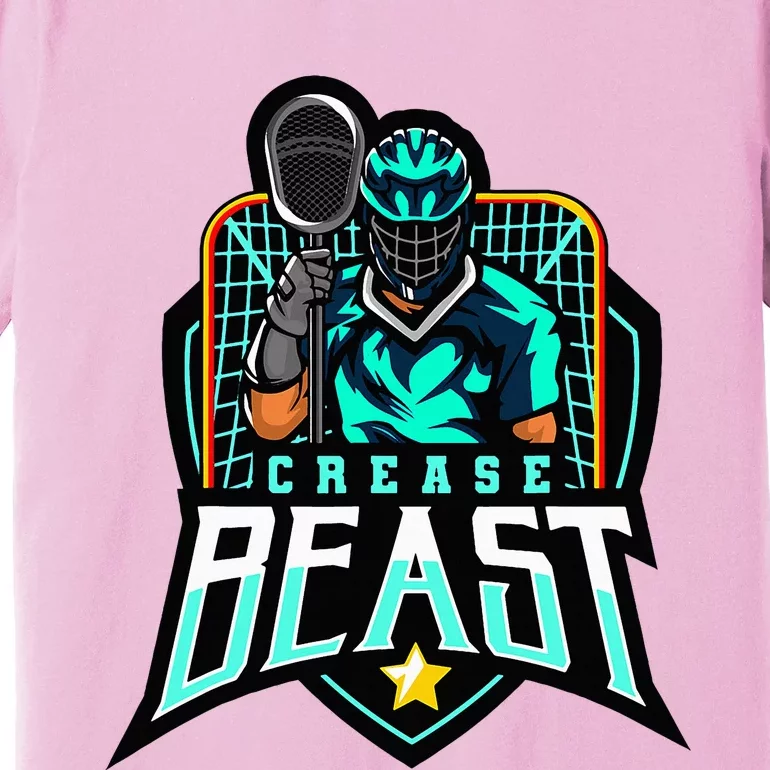 Crease Beast Lacrosse Goalkeeper For Lacrosse Goalie Premium T-Shirt