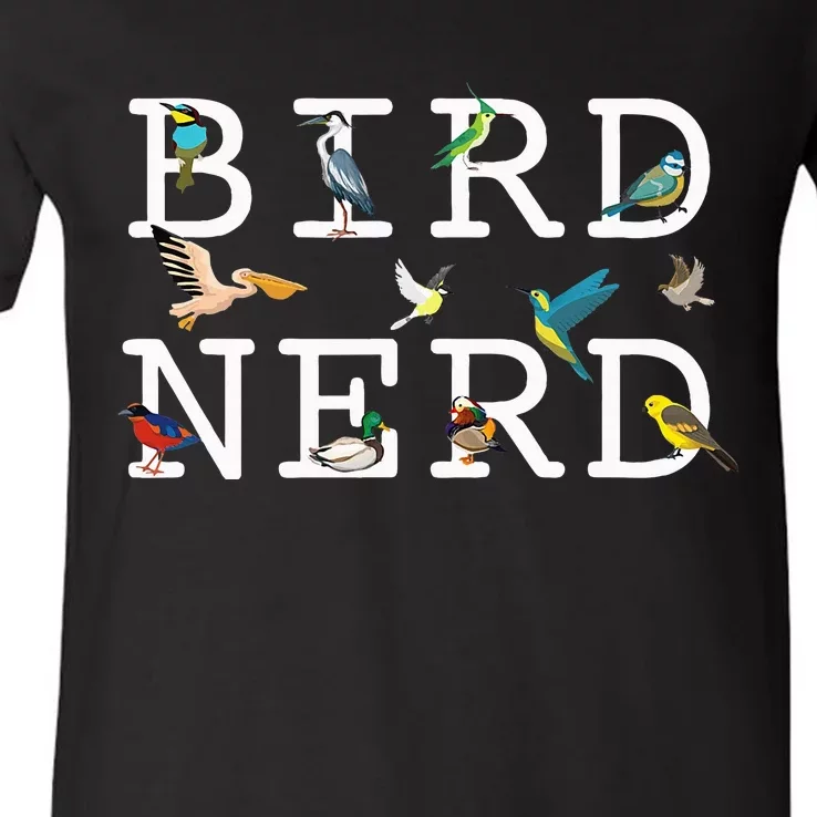 Cool Bird Lover Birdwatching Enthusiast V-Neck T-Shirt