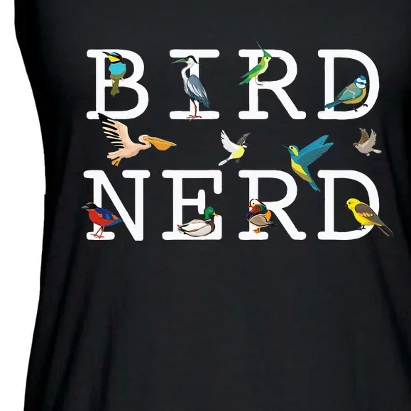 Cool Bird Lover Birdwatching Enthusiast Ladies Essential Flowy Tank