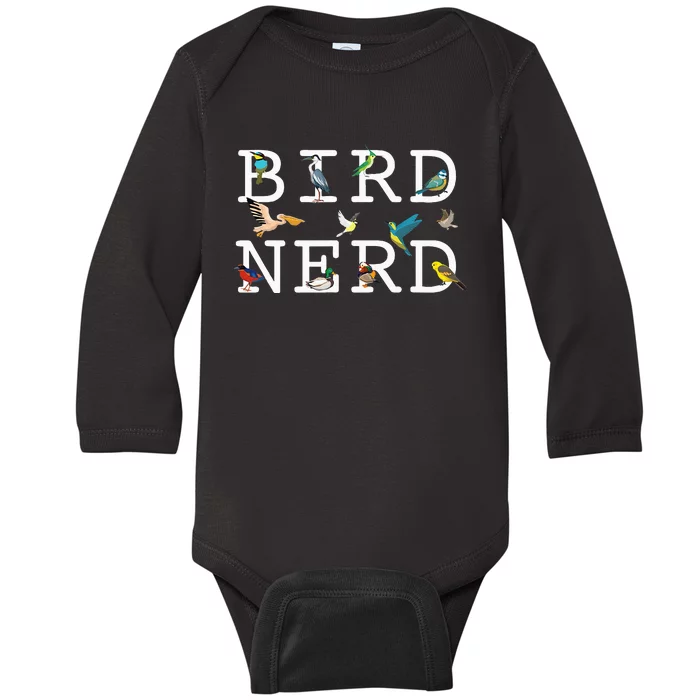 Cool Bird Lover Birdwatching Enthusiast Baby Long Sleeve Bodysuit