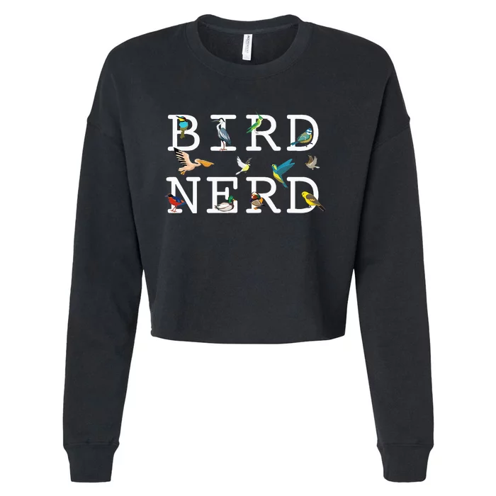 Cool Bird Lover Birdwatching Enthusiast Cropped Pullover Crew