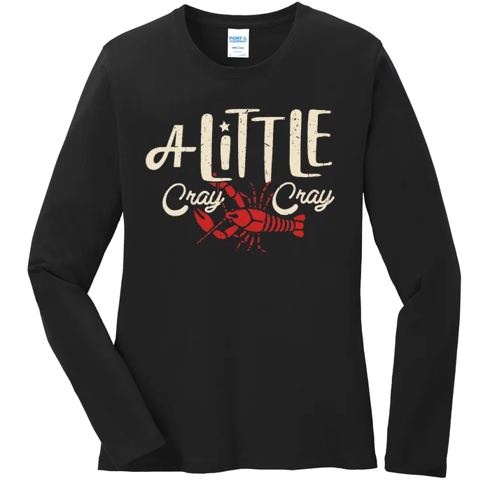 Crawfish Boil Little Cray Louisiana Ladies Long Sleeve Shirt