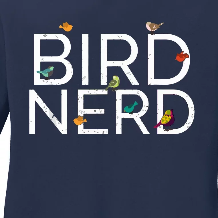 Cool Bird Lover Birdwatching Present Birdwatcher Birder Gift Ladies Long Sleeve Shirt