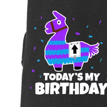 Cute Birthday Llama Funny Bday Animal Party Doggie 3-End Fleece Hoodie