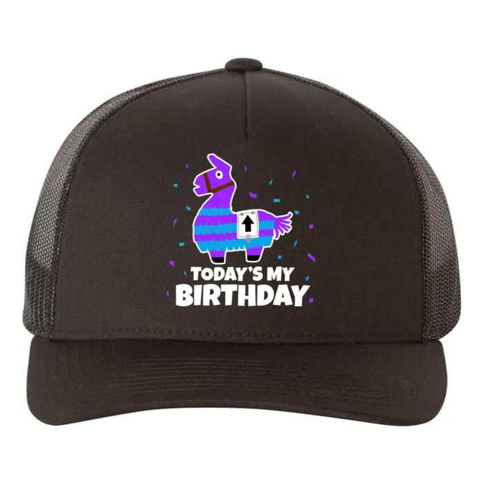 Cute Birthday Llama Funny Bday Animal Party Yupoong Adult 5-Panel Trucker Hat