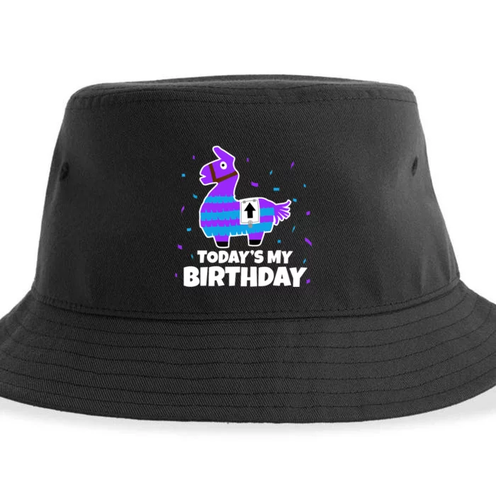 Cute Birthday Llama Funny Bday Animal Party Sustainable Bucket Hat