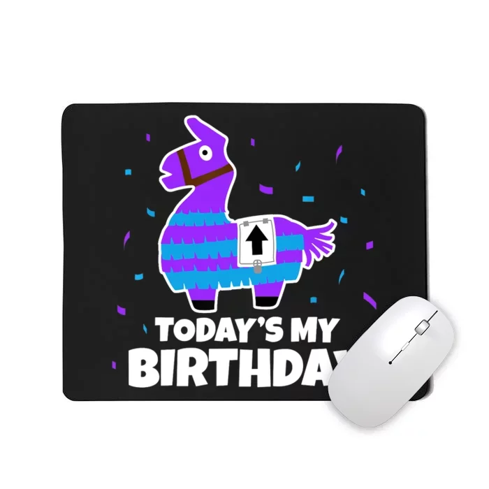 Cute Birthday Llama Funny Bday Animal Party Mousepad