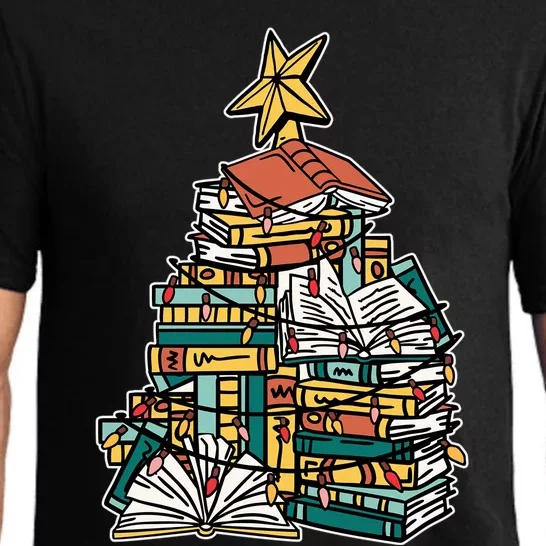 Christmas Book Lover Xmas Tree Reading Nerd Funny Gift Pajama Set