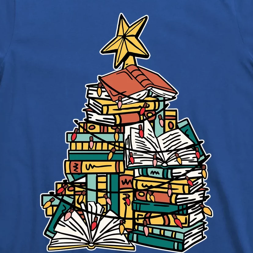 Christmas Book Lover Xmas Tree Reading Nerd Funny Gift T-Shirt