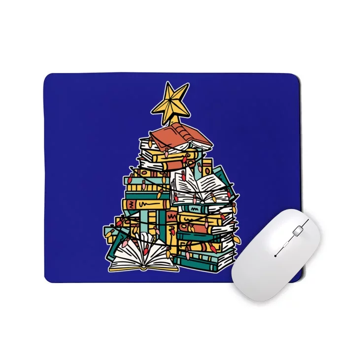 Christmas Book Lover Xmas Tree Reading Nerd Funny Gift Mousepad