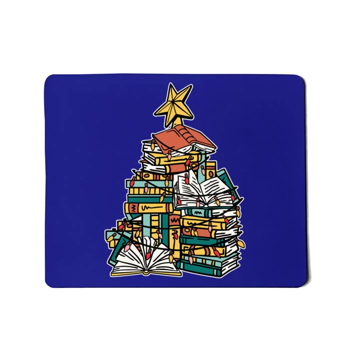 Christmas Book Lover Xmas Tree Reading Nerd Funny Gift Mousepad