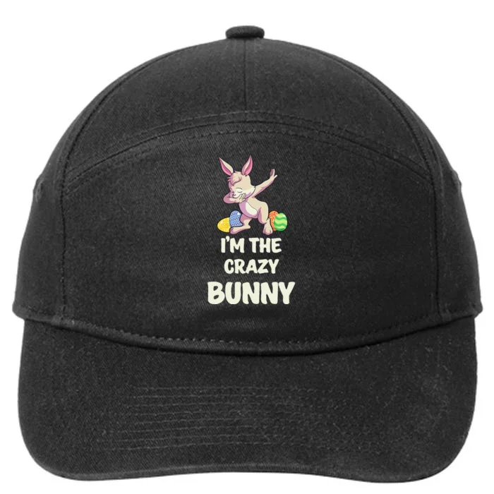 Crazy Bunny Matching Family Group Easter Party 7-Panel Snapback Hat