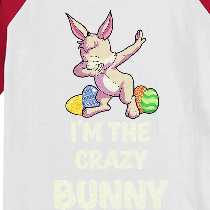 Crazy Bunny Matching Family Group Easter Party Kids Colorblock Raglan Jersey