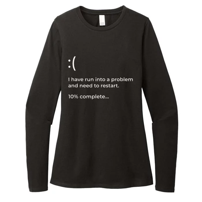 Crowdstrike Bug Meme Computer Error Blue Screen Of Death Womens CVC Long Sleeve Shirt