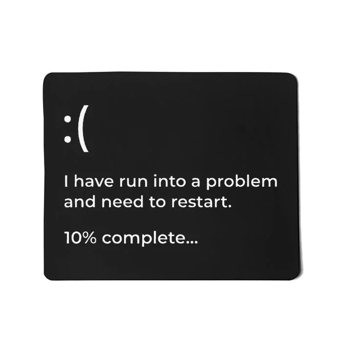 Crowdstrike Bug Meme Computer Error Blue Screen Of Death Mousepad