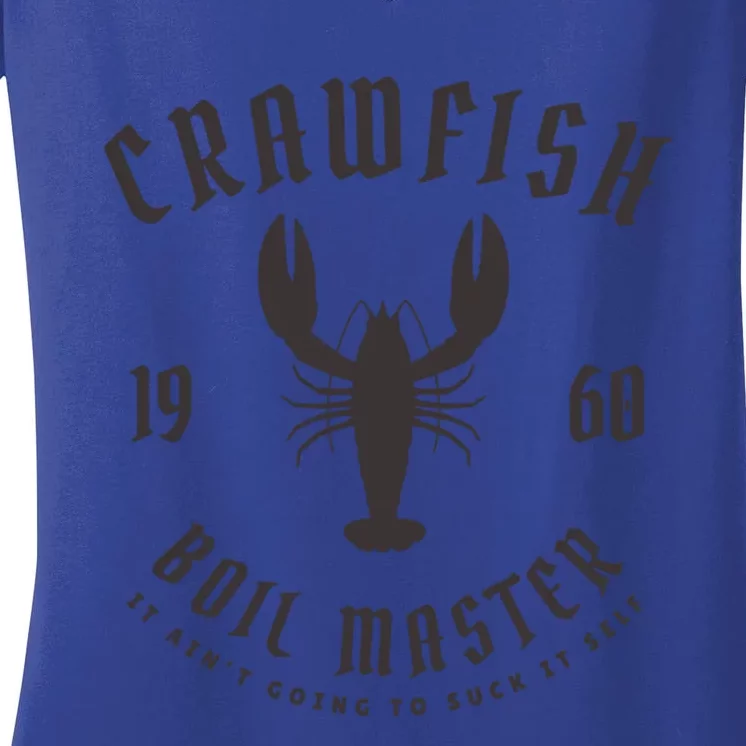 Crawfish Boil Master Cajun Seafood Festival Retro Cooking Cool Gift Women's V-Neck T-Shirt