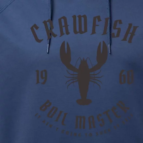 Crawfish Boil Master Cajun Seafood Festival Retro Cooking Cool Gift Performance Fleece Hoodie