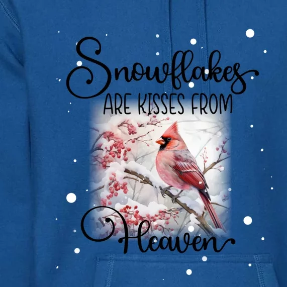 Cardinal Bird Memorial Snowflakes Are From Heaven Great Gift Premium Hoodie