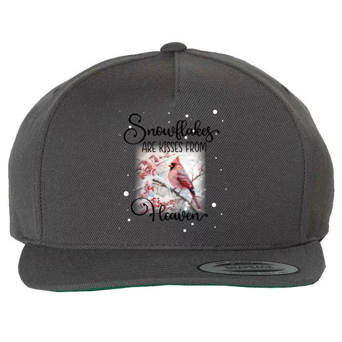 Cardinal Bird Memorial Snowflakes Are From Heaven Great Gift Wool Snapback Cap