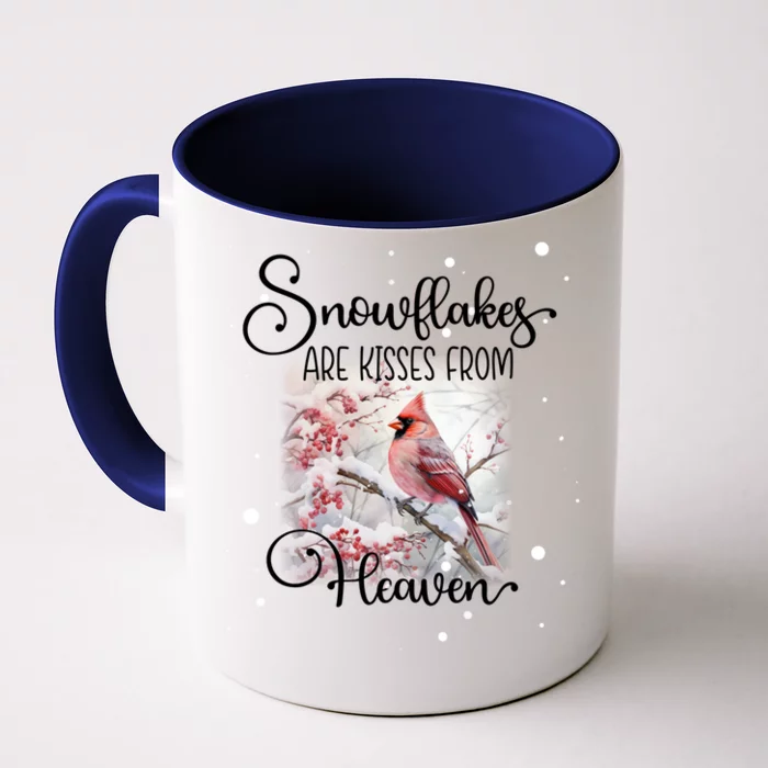 Cardinal Bird Memorial Snowflakes Are From Heaven Great Gift Front & Back Coffee Mug