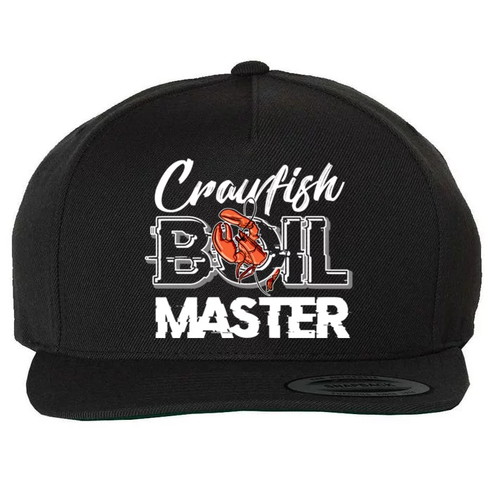 Crawfish Boil Master Cajun Seafood Festival Retro Cooking Gift Wool Snapback Cap