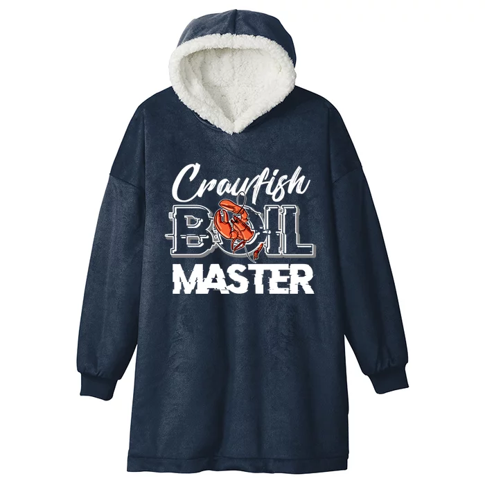 Crawfish Boil Master Cajun Seafood Festival Retro Cooking Gift Hooded Wearable Blanket