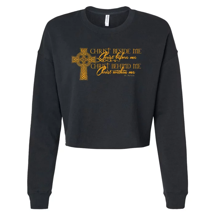 Christ Beside Me Christ Before Me Christ Behind Me Cropped Pullover Crew