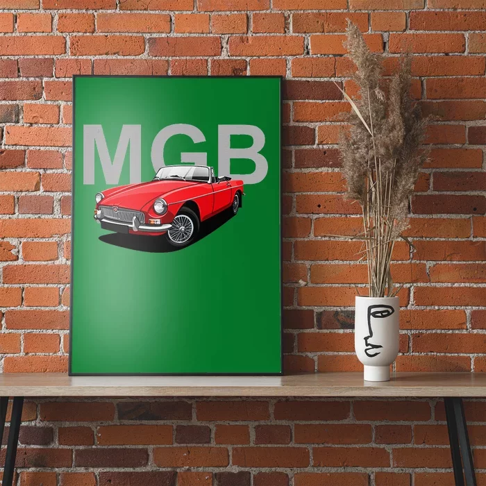 Classic British Mgb Sports Car Poster