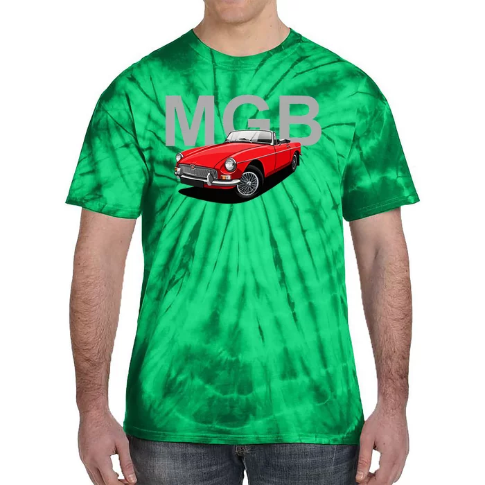 Classic British Mgb Sports Car Tie-Dye T-Shirt