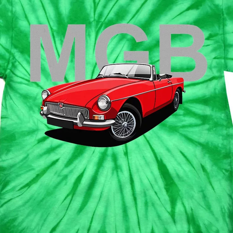 Classic British Mgb Sports Car Tie-Dye T-Shirt