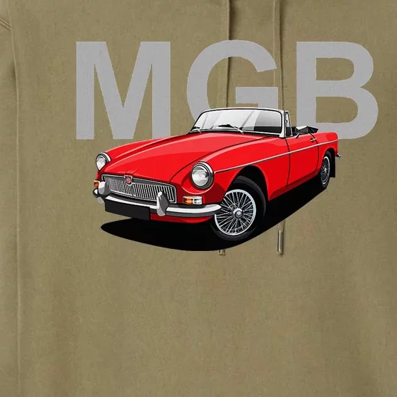 Classic British Mgb Sports Car Premium Hoodie