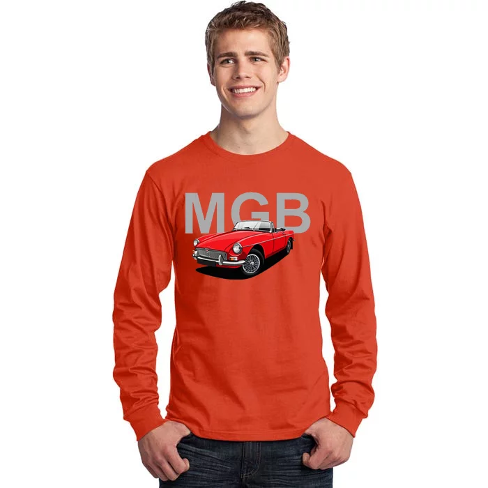 Classic British Mgb Sports Car Tall Long Sleeve T-Shirt