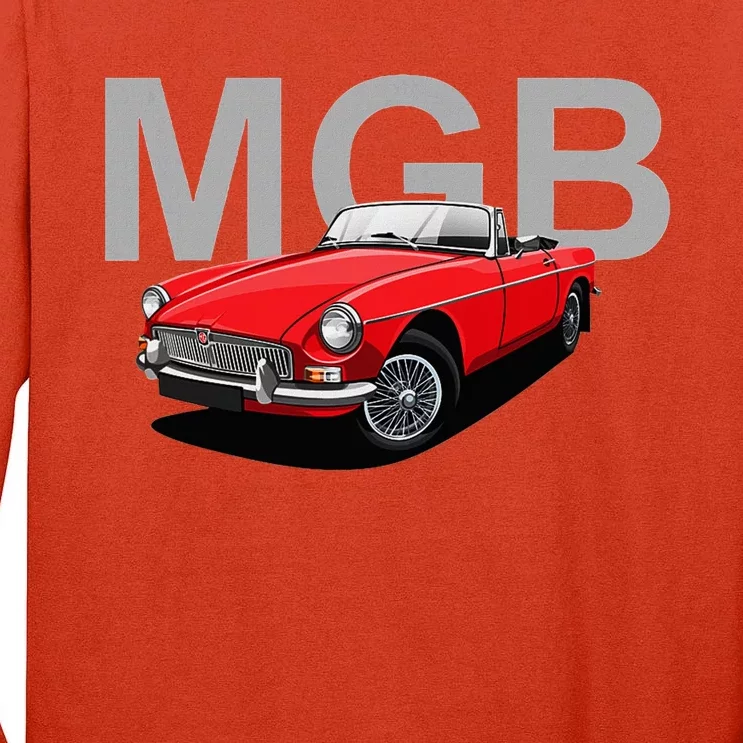 Classic British Mgb Sports Car Tall Long Sleeve T-Shirt