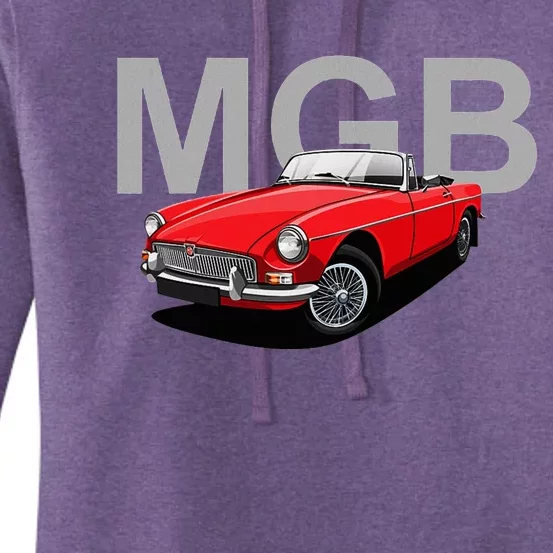 Classic British Mgb Sports Car Women's Pullover Hoodie