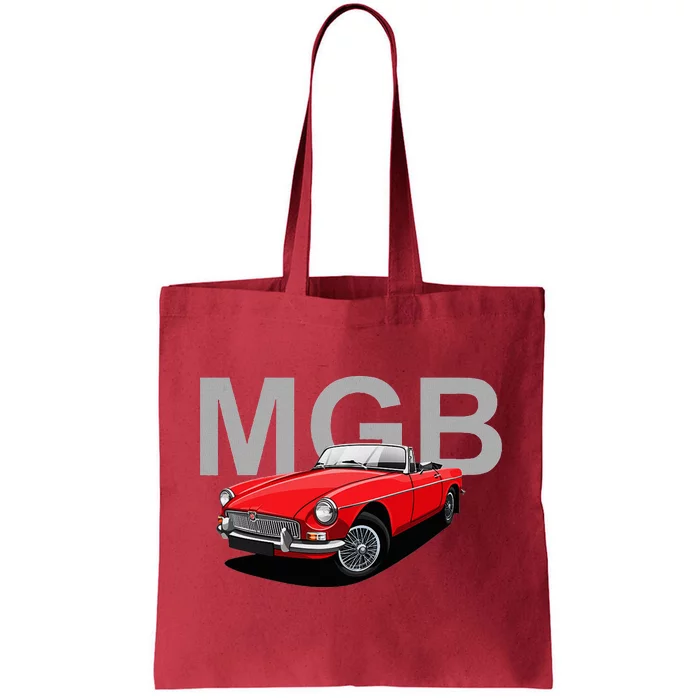 Classic British Mgb Sports Car Tote Bag