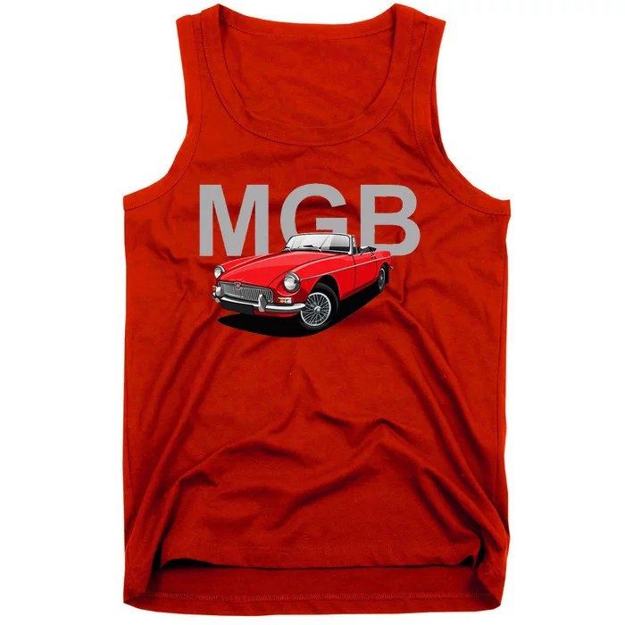 Classic British Mgb Sports Car Tank Top