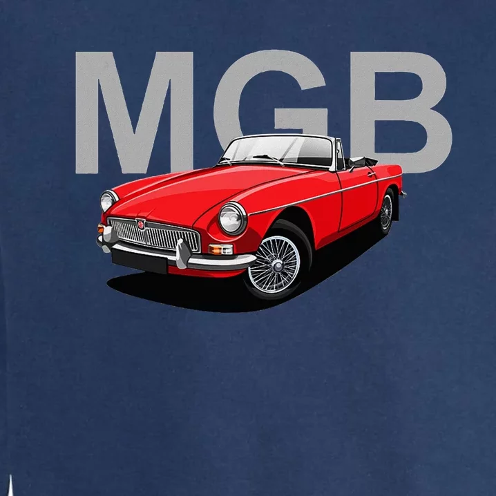 Classic British Mgb Sports Car Garment-Dyed Sweatshirt