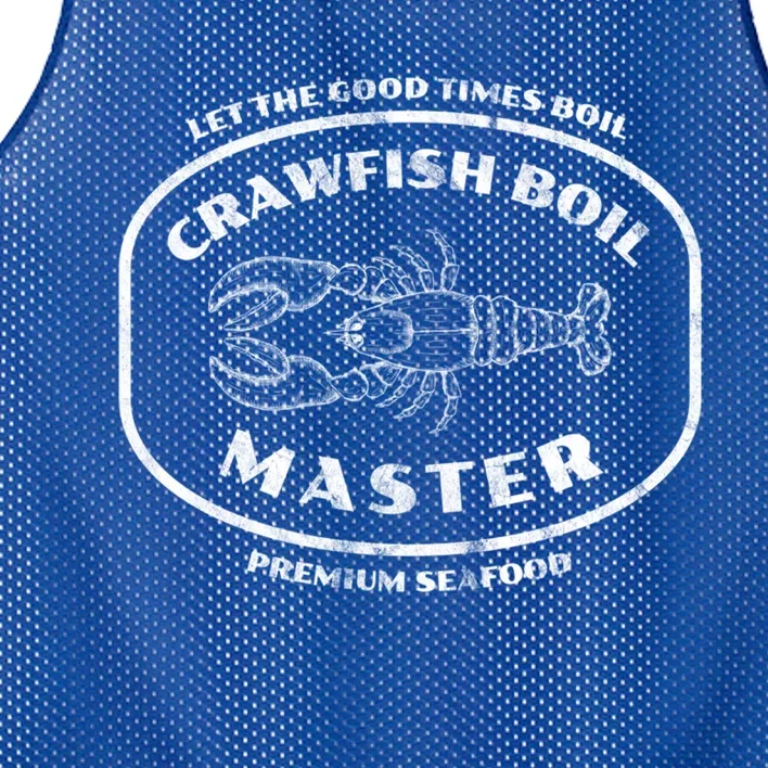 Crawfish Boil Master Cajun Seafood Festival Retro Cooking Cute Gift Mesh Reversible Basketball Jersey Tank