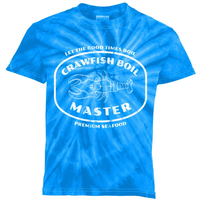 Crawfish Boil Master Cajun Seafood Festival Retro Cooking Cute Gift Kids Tie-Dye T-Shirt