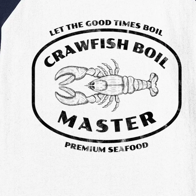 Crawfish Boil Master Cajun Seafood Festival Retro Cooking Cute Gift Baseball Sleeve Shirt