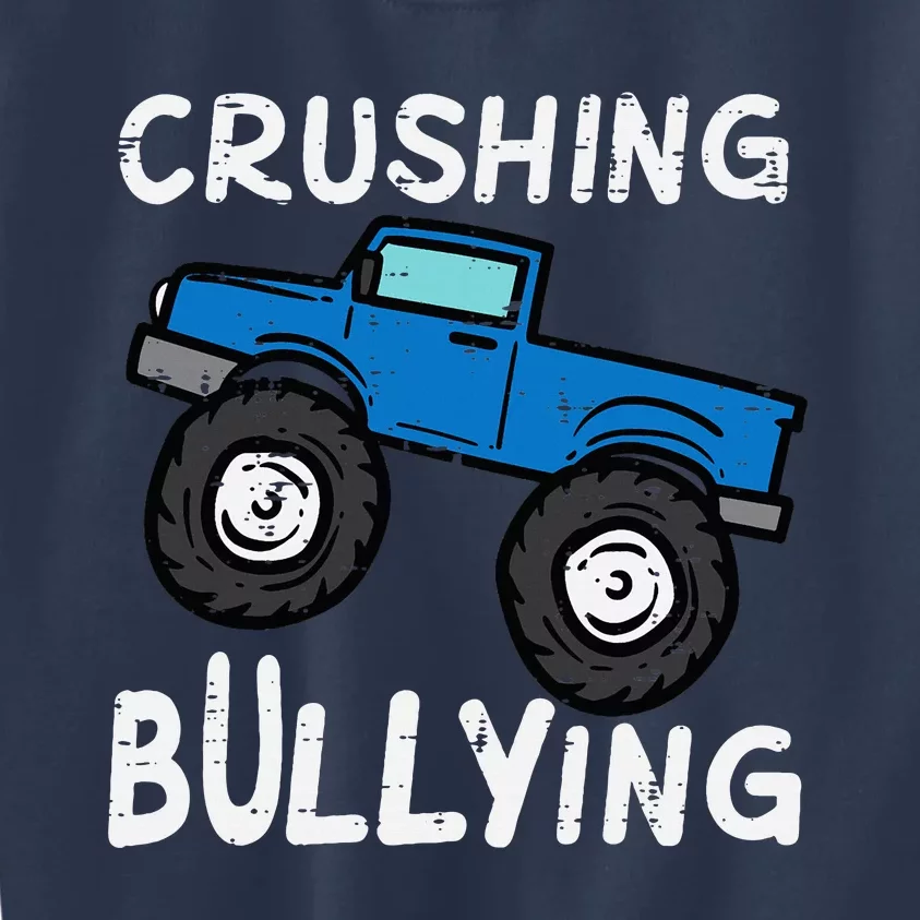 Crushing Bullying Monster Truck Unity Day Orange Kids Sweatshirt