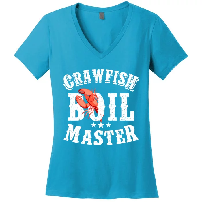 Crawfish Boil Master Cajun Seafood Festival Retro Cooking Gift Women's V-Neck T-Shirt