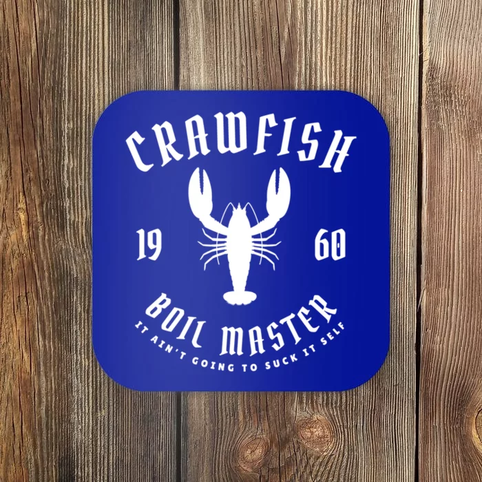 Crawfish Boil Master Cajun Seafood Festival Retro Cooking Gift Coaster