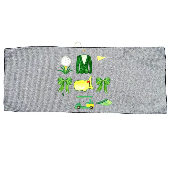 Coquette Bow Masters Golf Tournament Golfing Large Microfiber Waffle Golf Towel