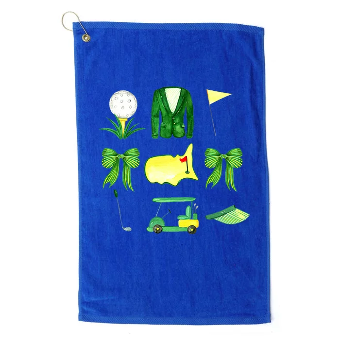 Coquette Bow Masters Golf Tournament Golfing Platinum Collection Golf Towel