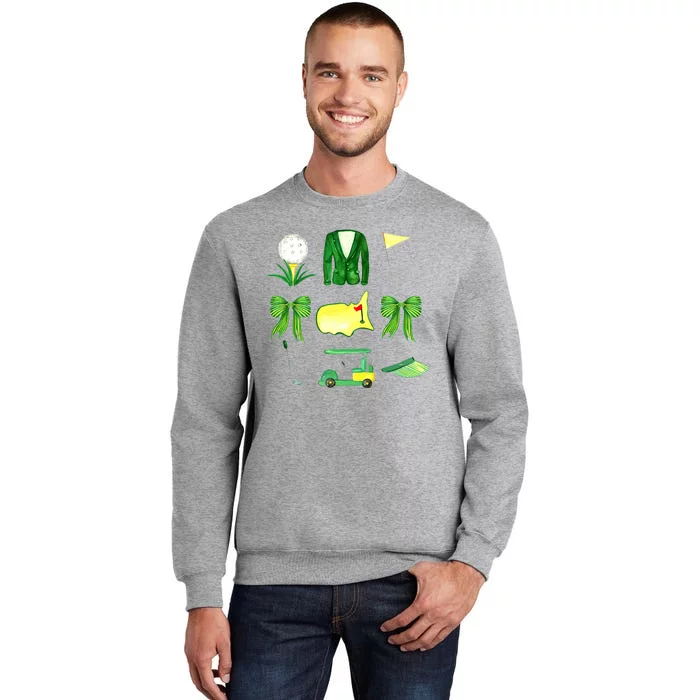 Coquette Bow Masters Golf Tournament Golfing Tall Sweatshirt