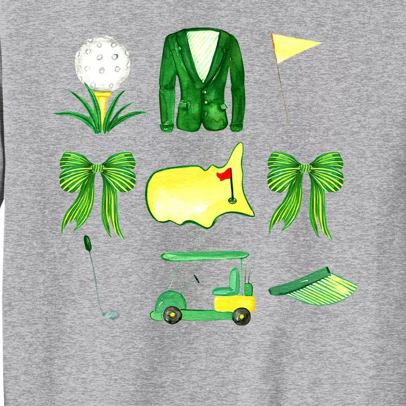 Coquette Bow Masters Golf Tournament Golfing Tall Sweatshirt