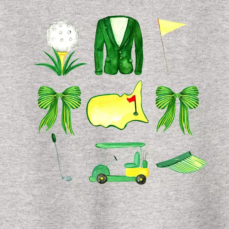 Coquette Bow Masters Golf Tournament Golfing Toddler T-Shirt