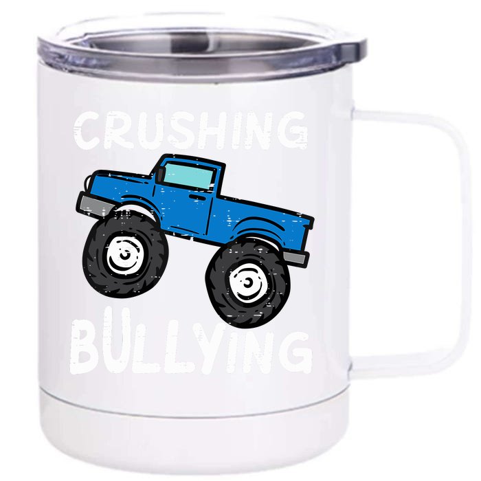 Crushing Bullying Monster Truck Kids Unity Day Orange Front & Back 12oz Stainless Steel Tumbler Cup